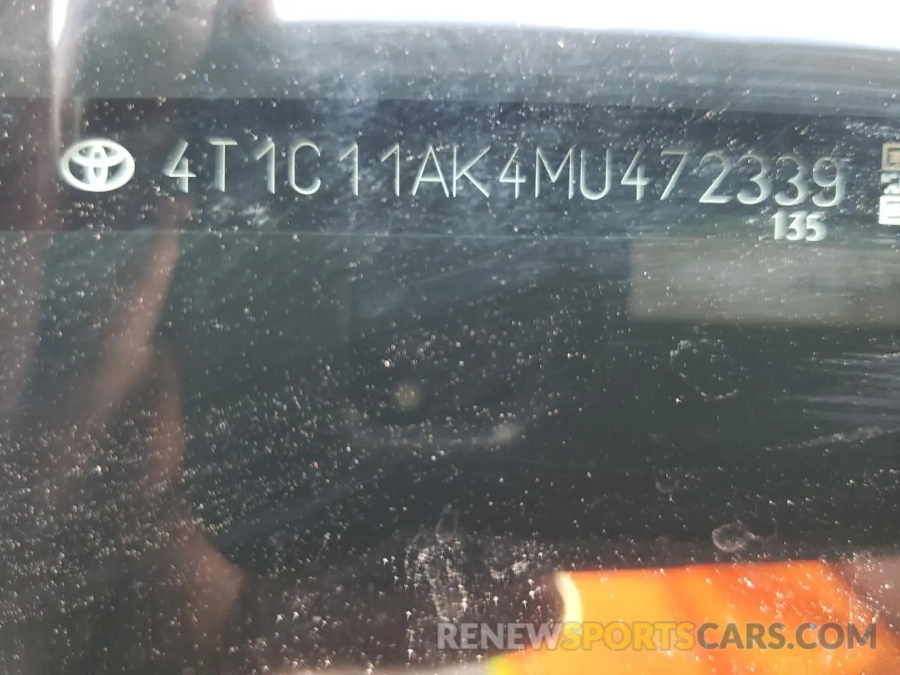 10 fotografías del automóvil dañado 4T1C11AK4MU472339 TOYOTA CAMRY 2021