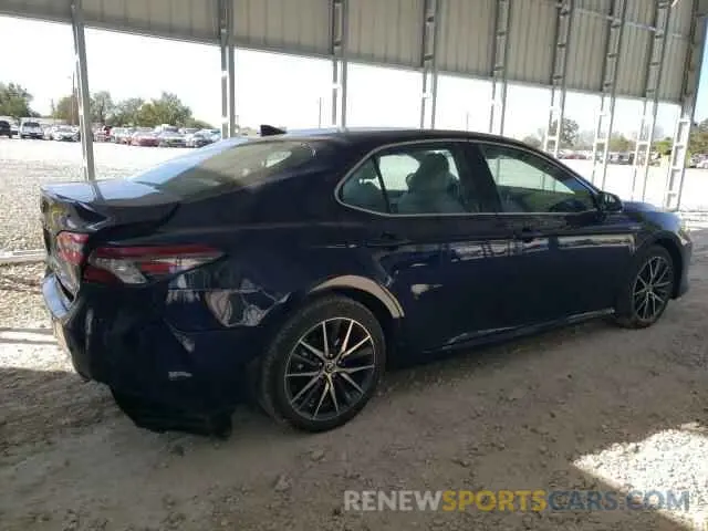 3 fotografías del automóvil dañado 4T1F31AK0MU565026 TOYOTA CAMRY 2021
