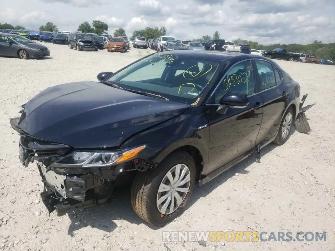 2 fotografías del automóvil dañado 4T1H31AK5MU566181 TOYOTA CAMRY 2021