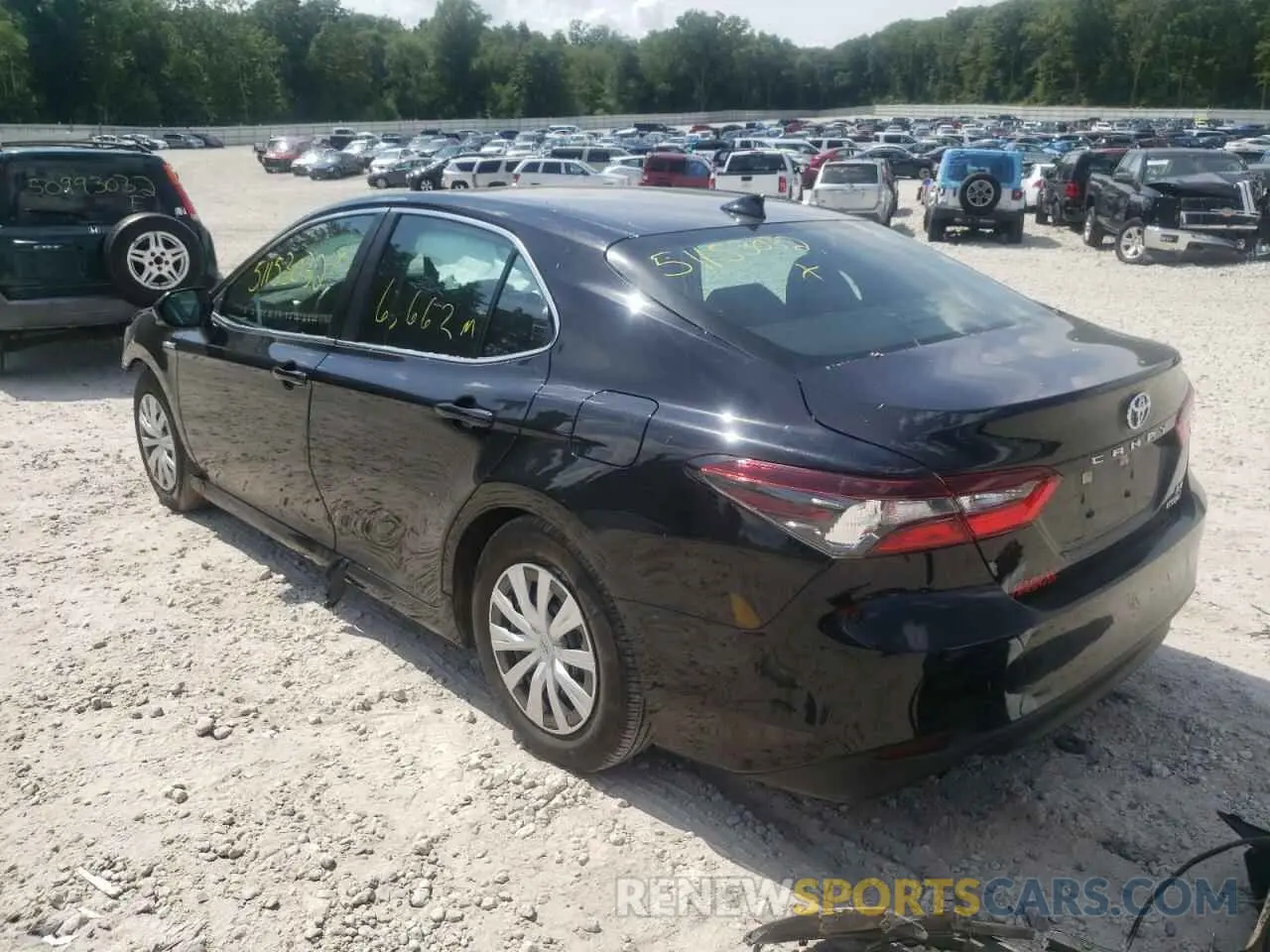 3 fotografías del automóvil dañado 4T1H31AK5MU566181 TOYOTA CAMRY 2021