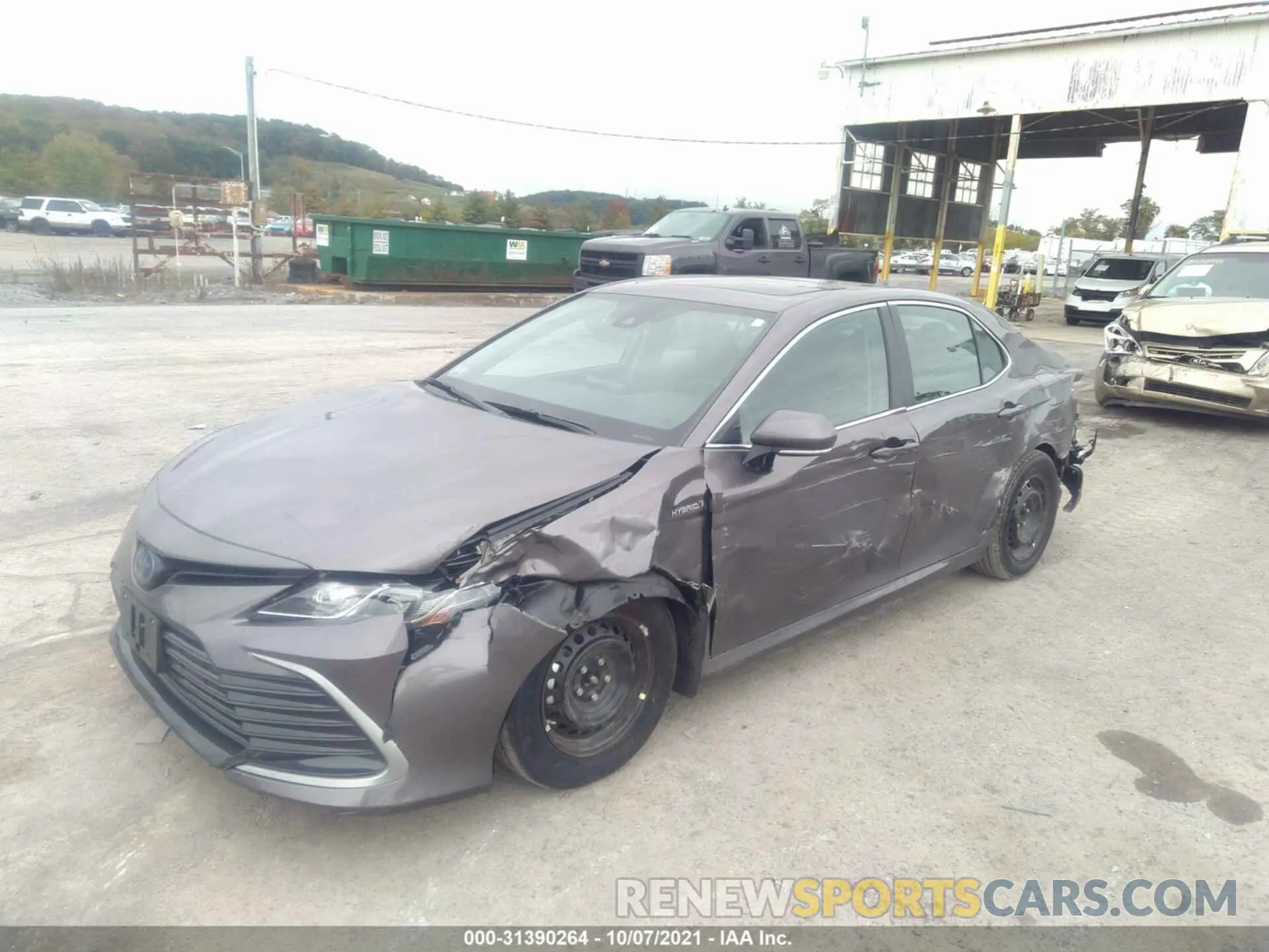 2 fotografías del automóvil dañado 4T1H31AKXMU559842 TOYOTA CAMRY 2021