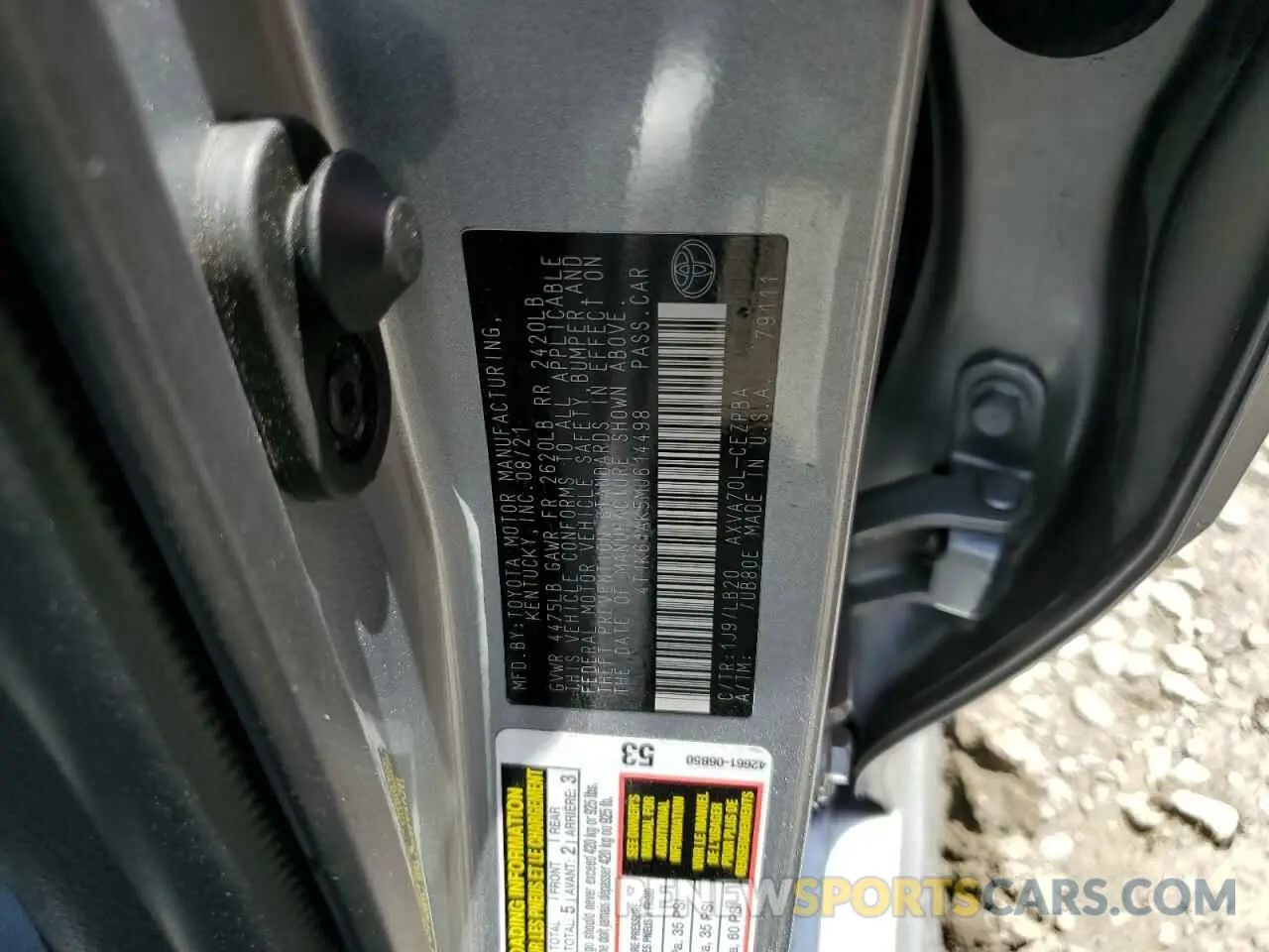 12 fotografías del automóvil dañado 4T1K61AK5MU614498 TOYOTA CAMRY 2021