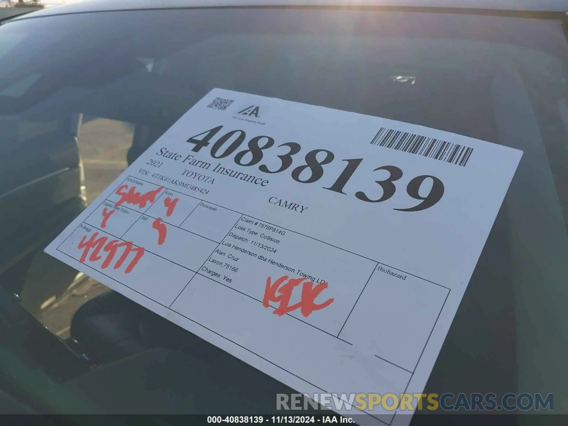 17 fotografías del automóvil dañado 4T1K61AK9MU485424 TOYOTA CAMRY 2021