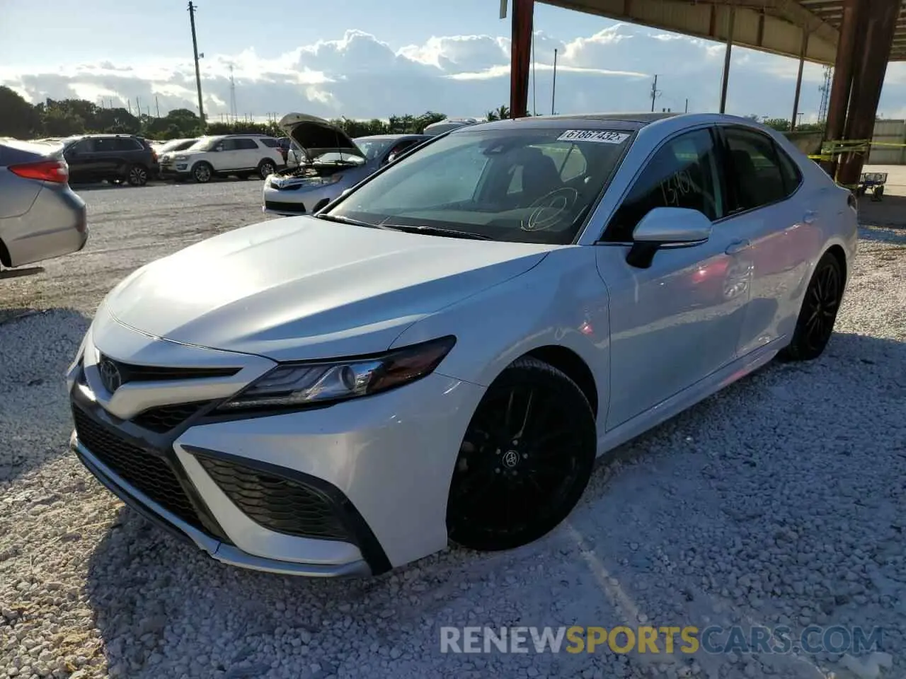 2 fotografías del automóvil dañado 4T1KZ1AK3MU050888 TOYOTA CAMRY 2021