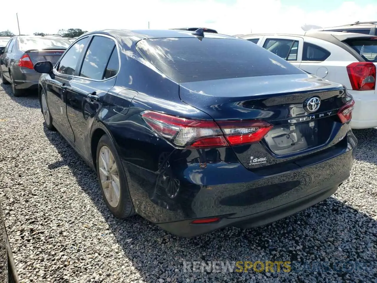 3 fotografías del automóvil dañado 4T1R11AK7MU574423 TOYOTA CAMRY 2021