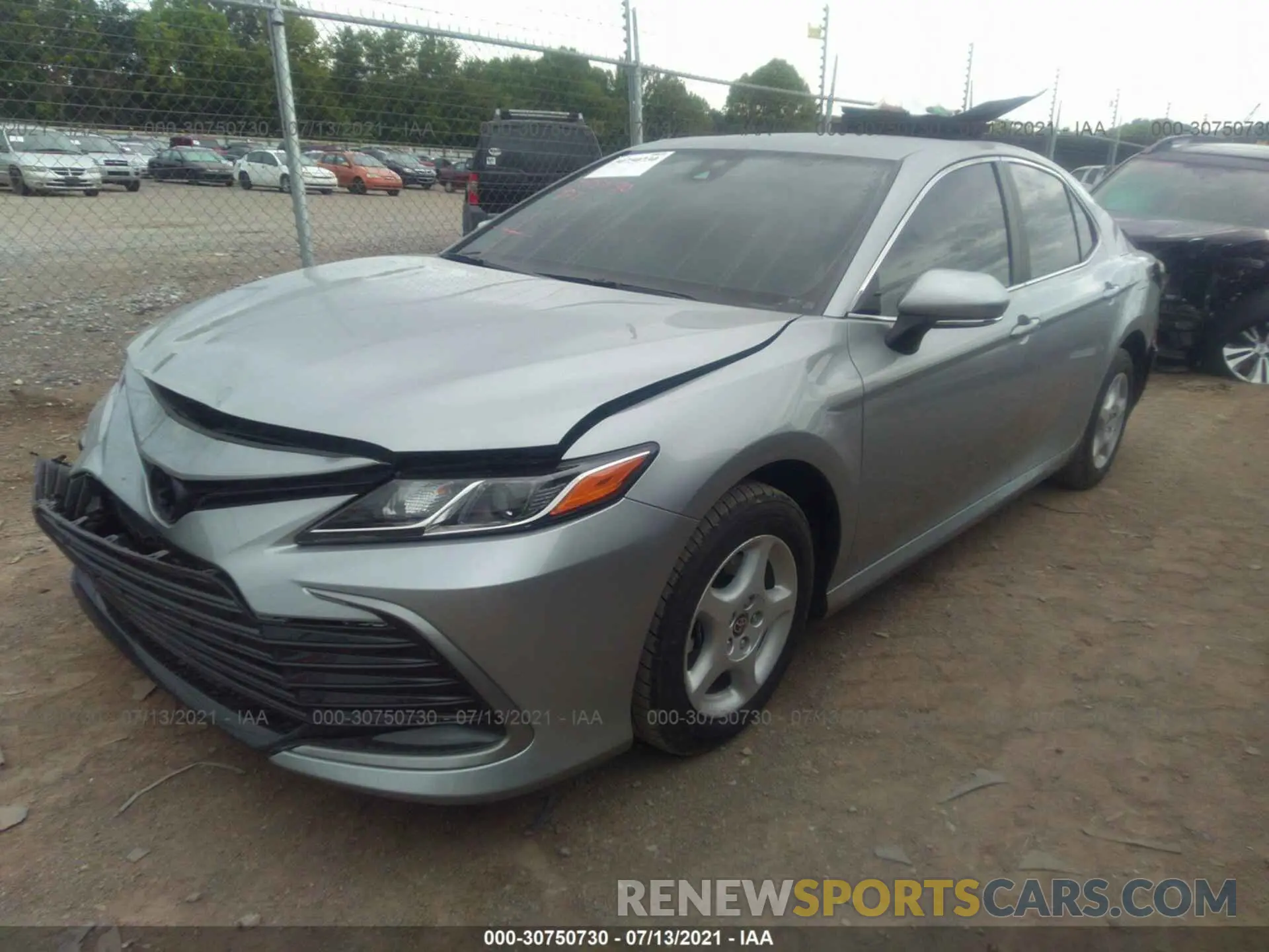 2 fotografías del automóvil dañado 4T1R11BK8MU037316 TOYOTA CAMRY 2021