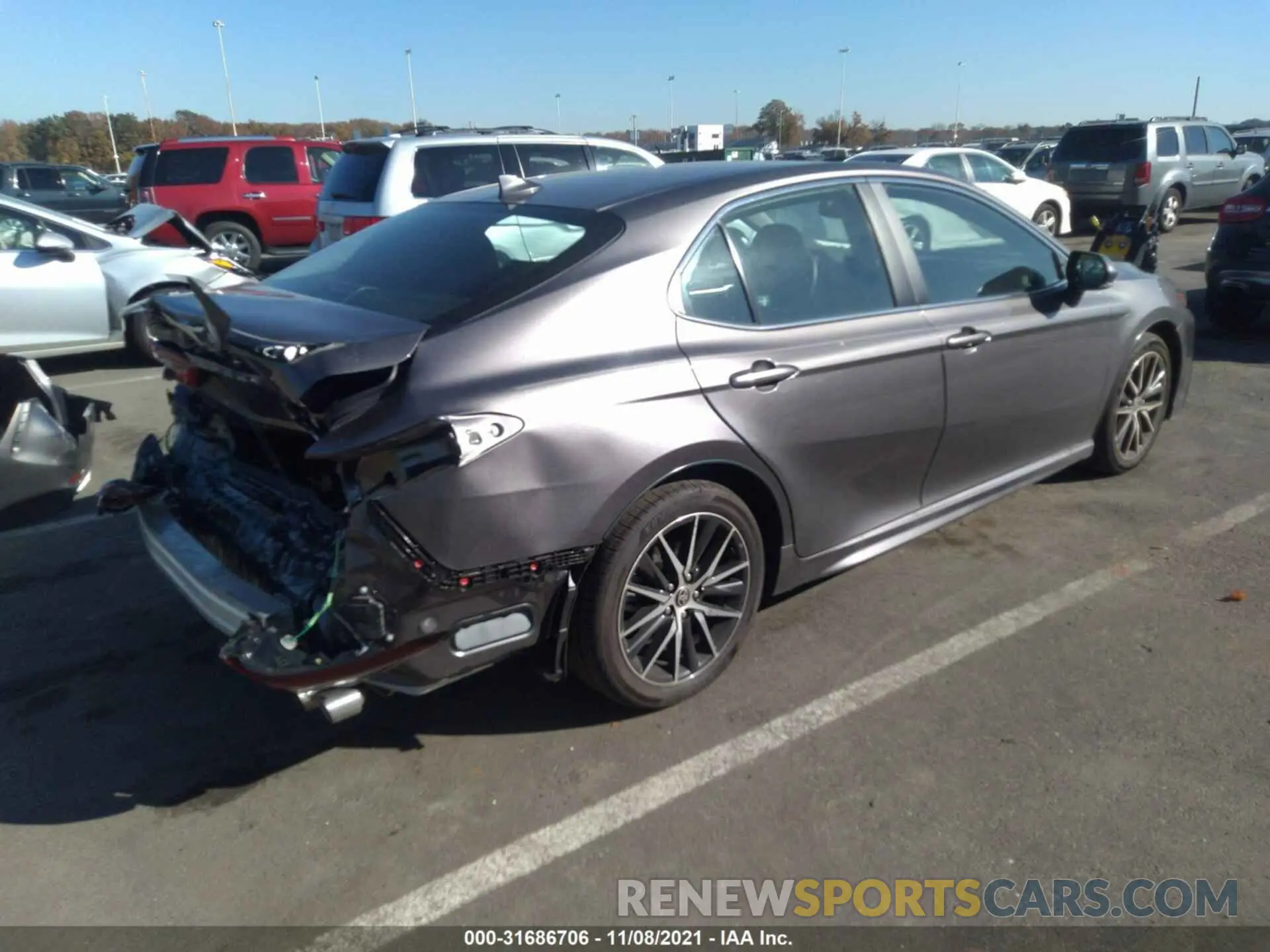 4 fotografías del automóvil dañado 4T1T11AKXMU591626 TOYOTA CAMRY 2021