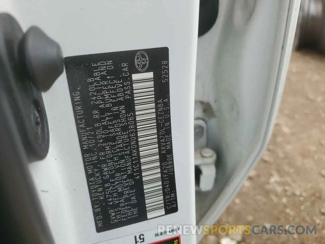 12 fotografías del automóvil dañado 4T1C11AK0NU638065 TOYOTA CAMRY 2022