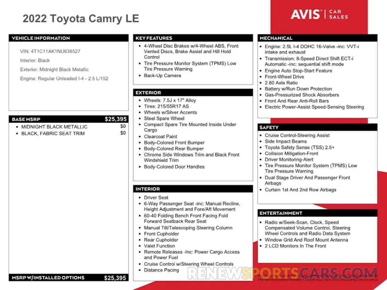 12 fotografías del automóvil dañado 4T1C11AK1NU638527 TOYOTA CAMRY 2022
