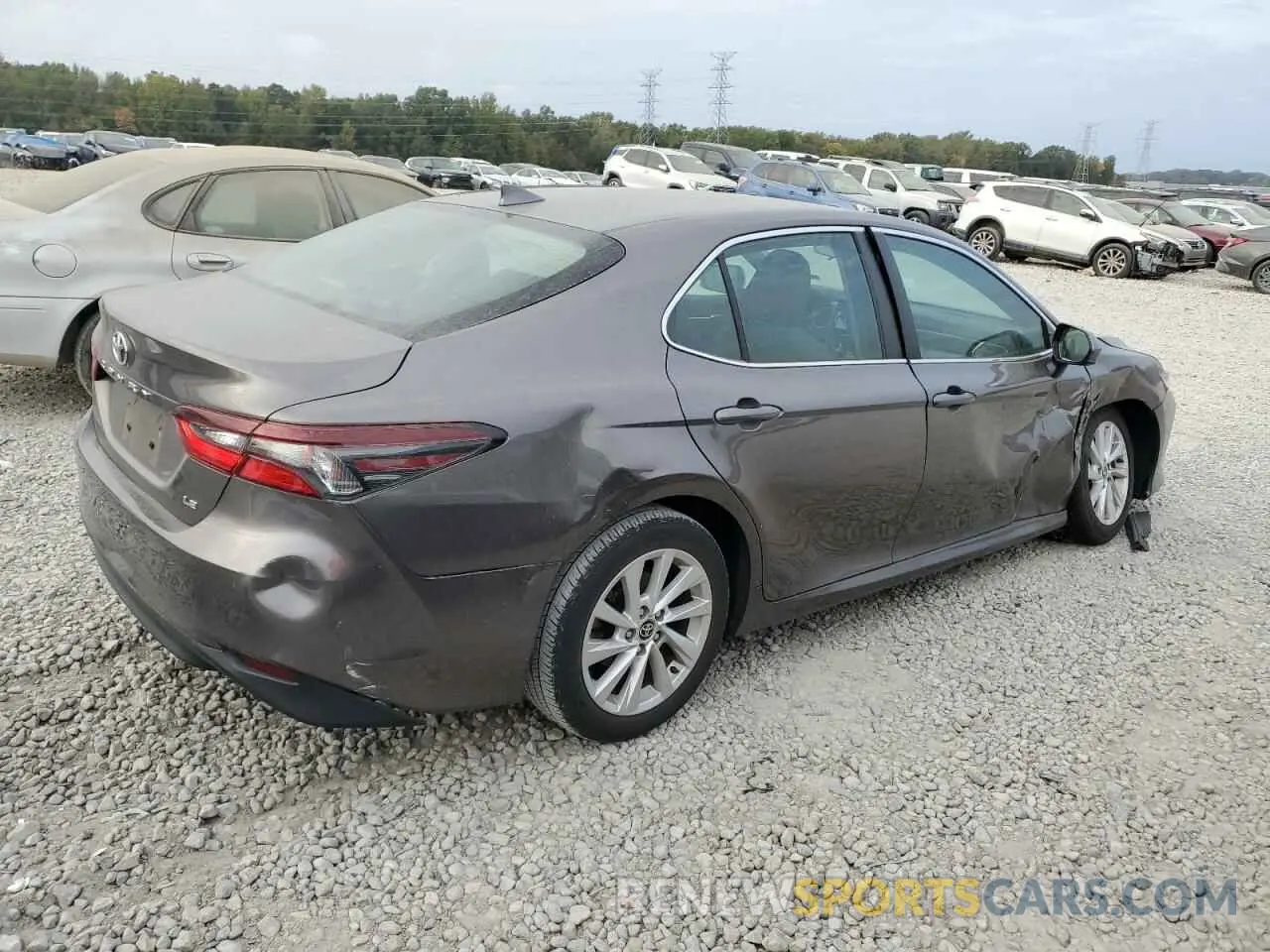 3 fotografías del automóvil dañado 4T1C11AK1NU654470 TOYOTA CAMRY 2022