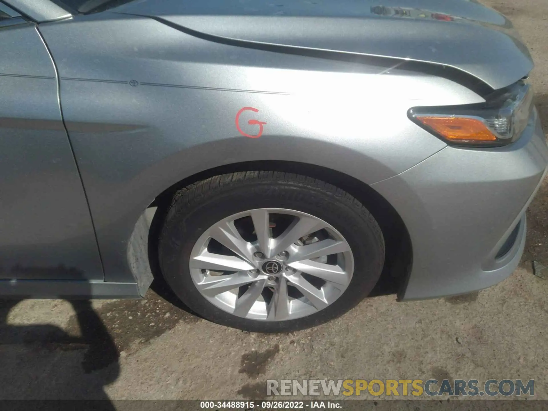 15 fotografías del automóvil dañado 4T1C11AK3NU637184 TOYOTA CAMRY 2022
