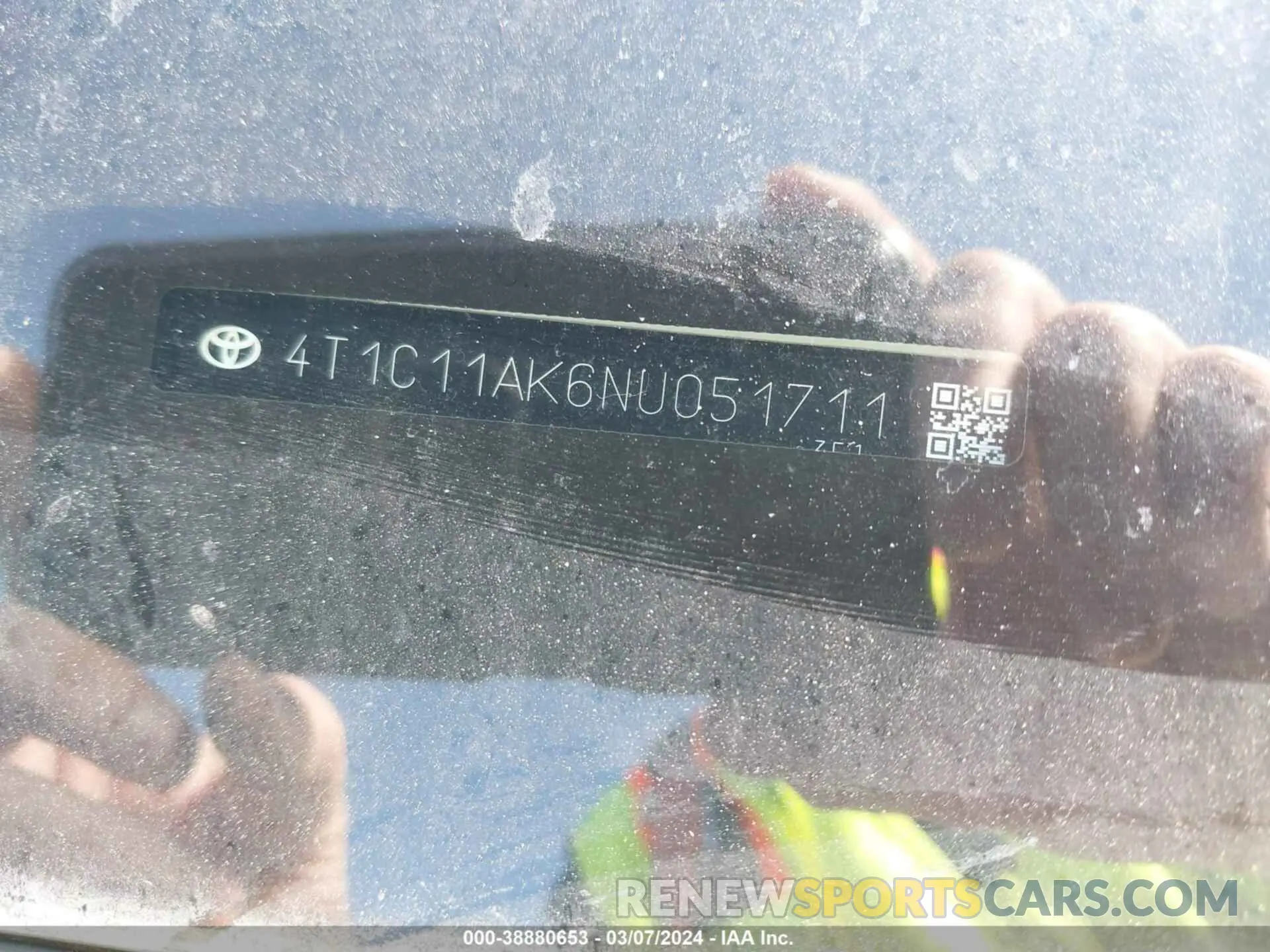 9 fotografías del automóvil dañado 4T1C11AK6NU051711 TOYOTA CAMRY 2022