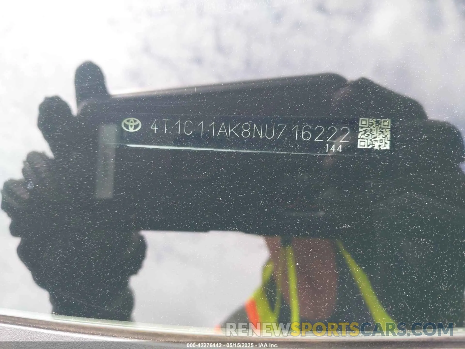 9 fotografías del automóvil dañado 4T1C11AK8NU716222 TOYOTA CAMRY 2022