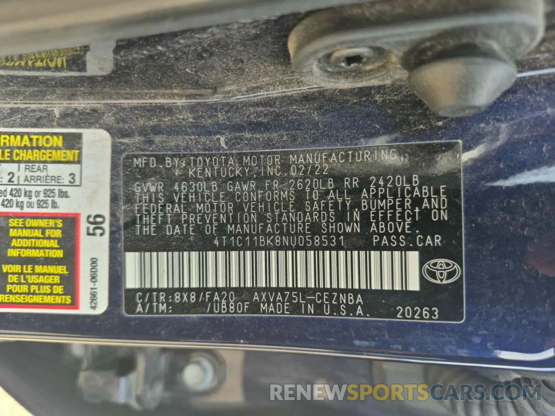 29 fotografías del automóvil dañado 4T1C11BK8NU058531 TOYOTA CAMRY 2022