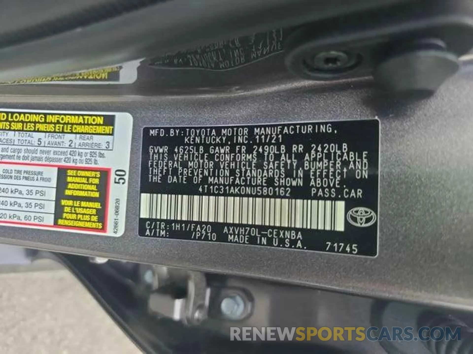 14 fotografías del automóvil dañado 4T1C31AK0NU580162 TOYOTA CAMRY 2022
