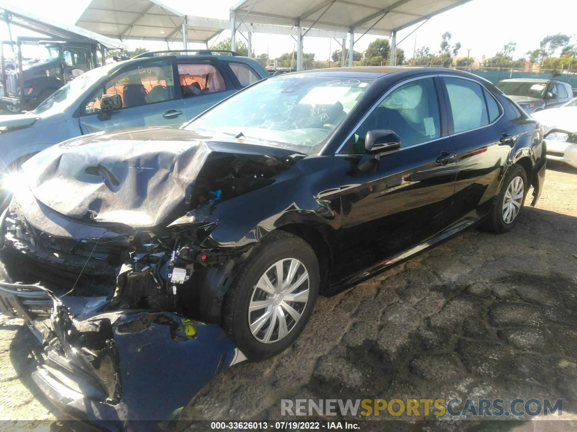 2 fotografías del automóvil dañado 4T1C31AK3NU574047 TOYOTA CAMRY 2022