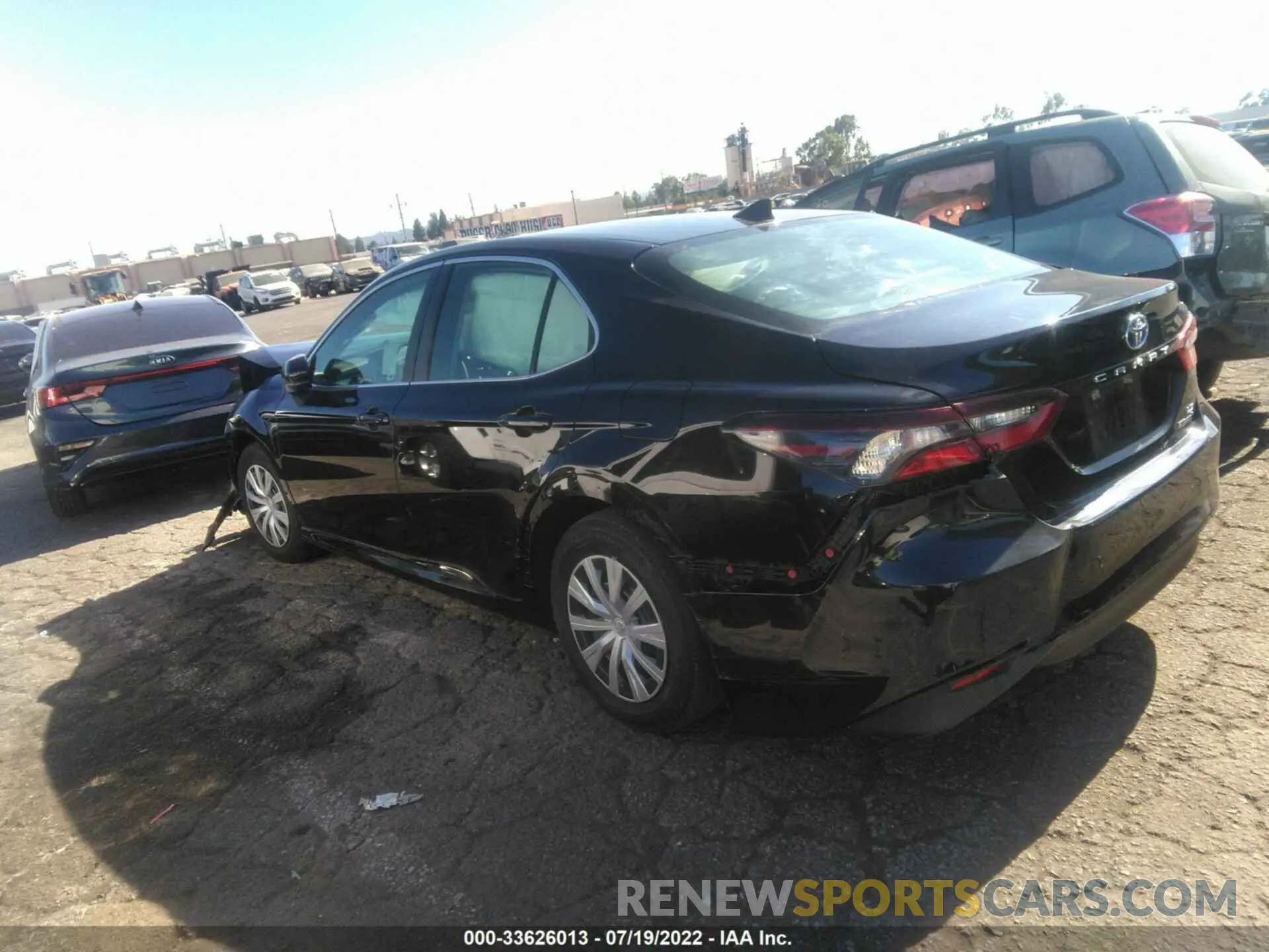 3 fotografías del automóvil dañado 4T1C31AK3NU574047 TOYOTA CAMRY 2022
