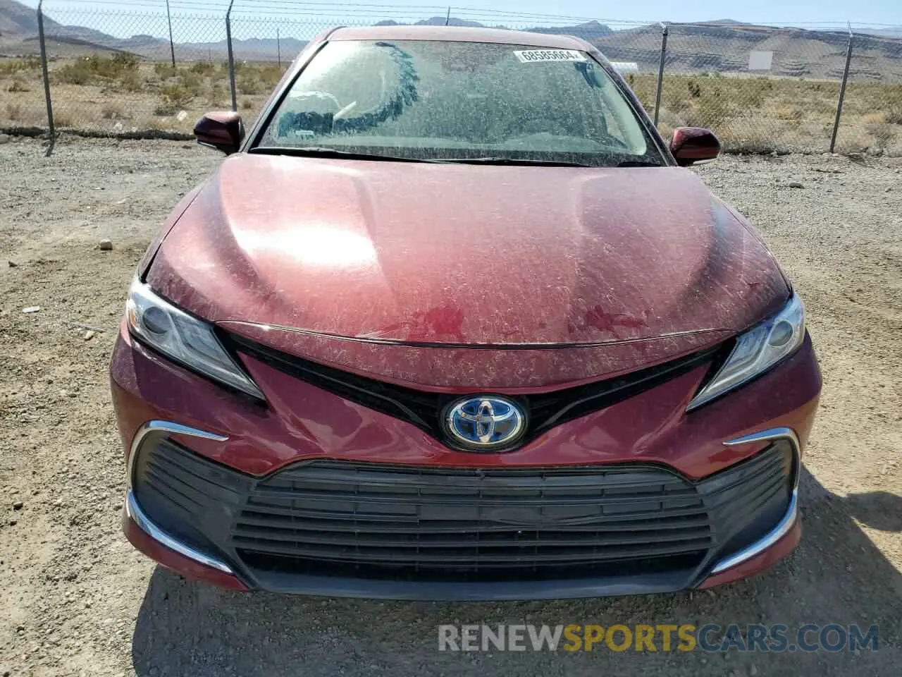 5 fotografías del automóvil dañado 4T1F31AK9NU591948 TOYOTA CAMRY 2022