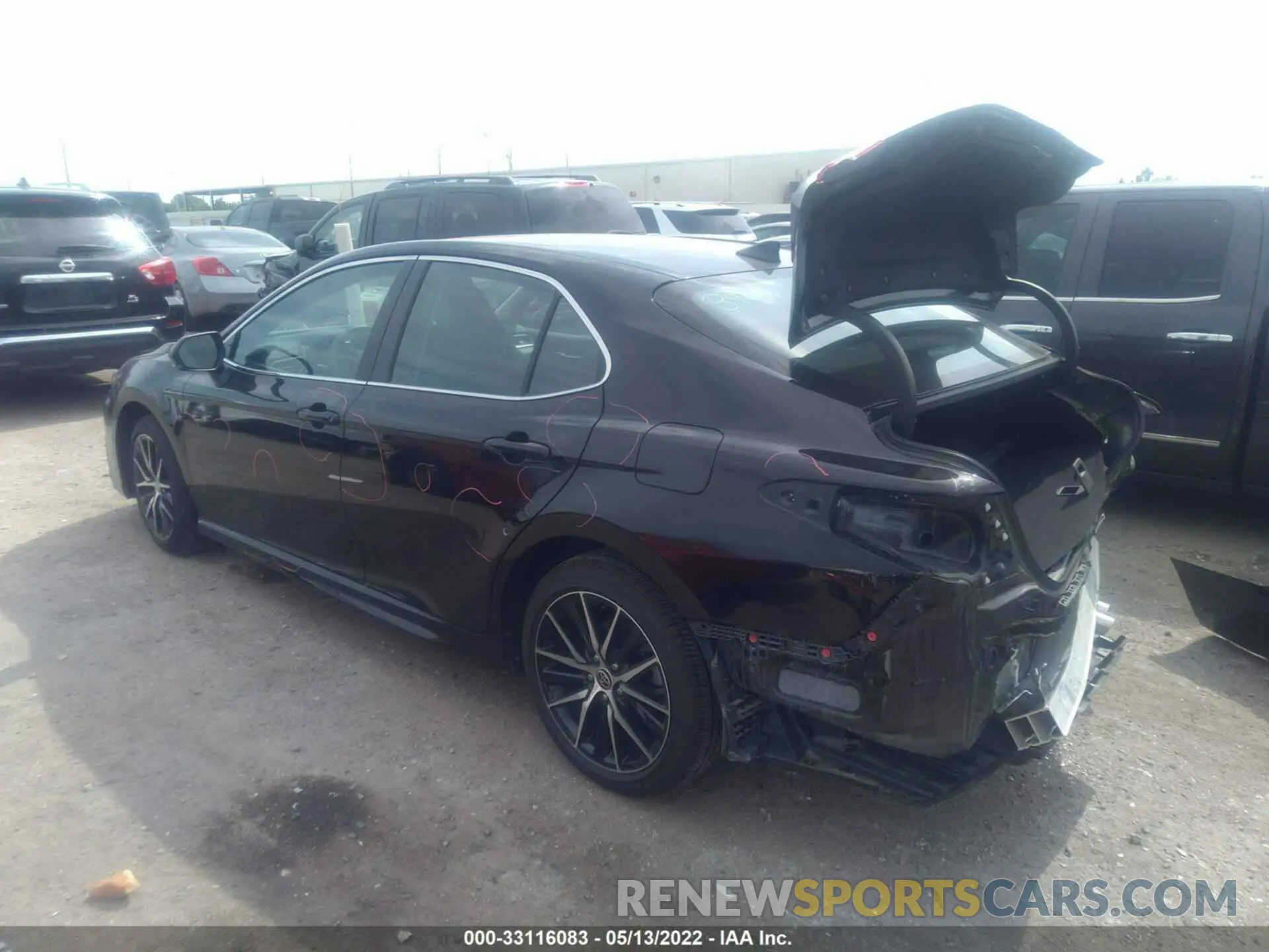 3 fotografías del automóvil dañado 4T1G11AK0NU005082 TOYOTA CAMRY 2022