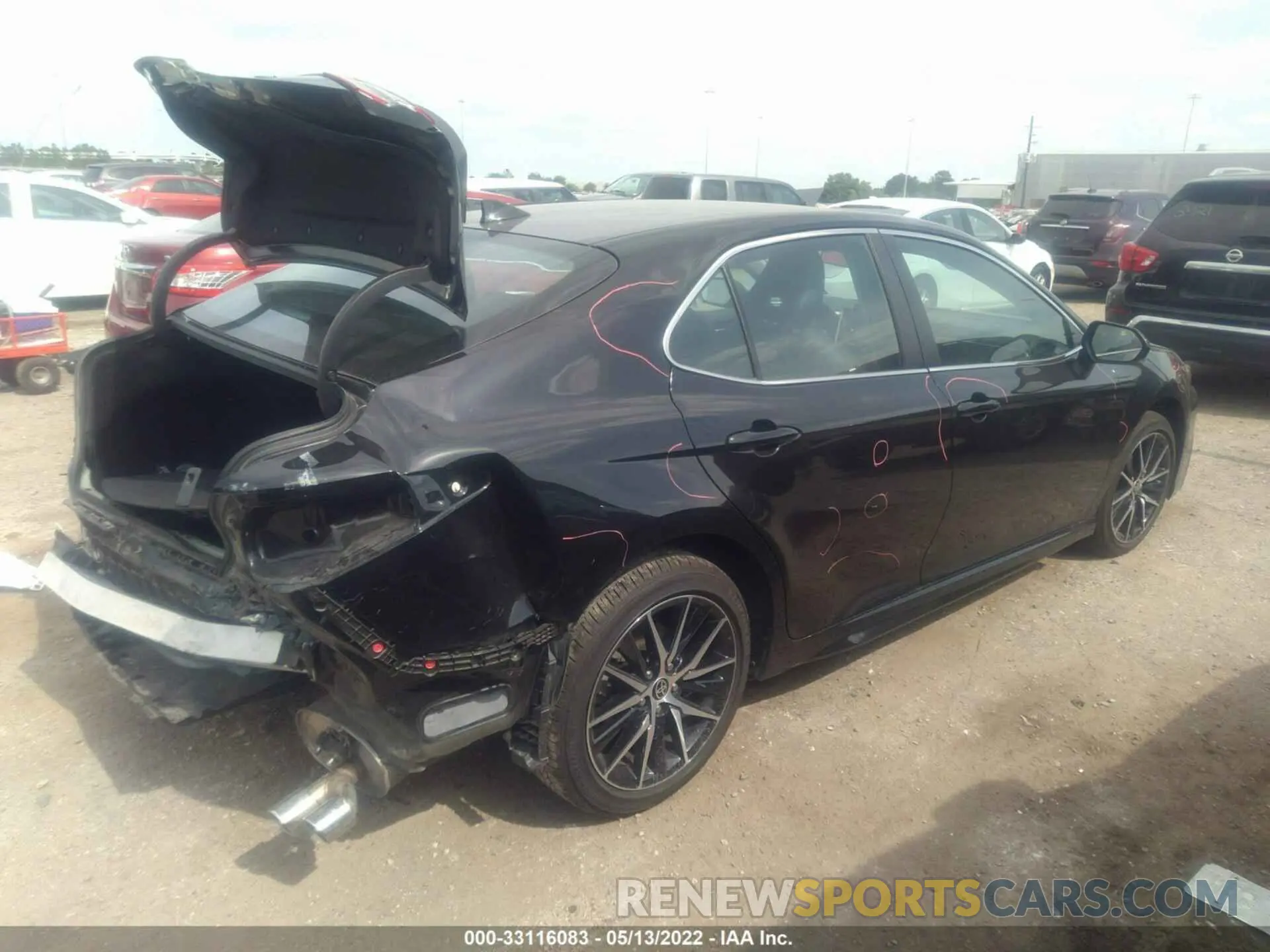 4 fotografías del automóvil dañado 4T1G11AK0NU005082 TOYOTA CAMRY 2022