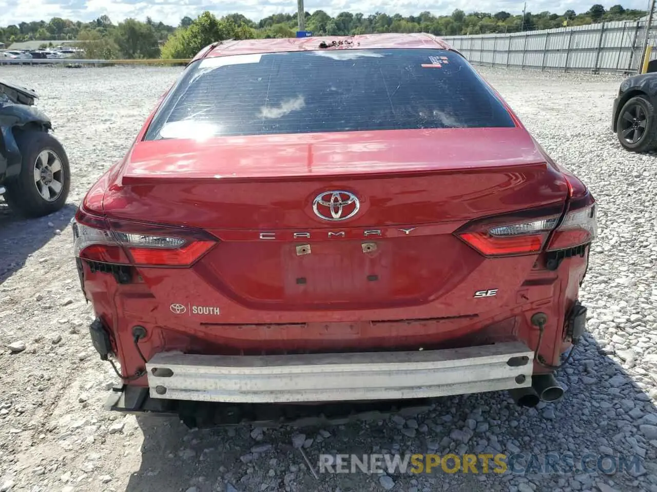 6 fotografías del automóvil dañado 4T1G11AK3NU022703 TOYOTA CAMRY 2022