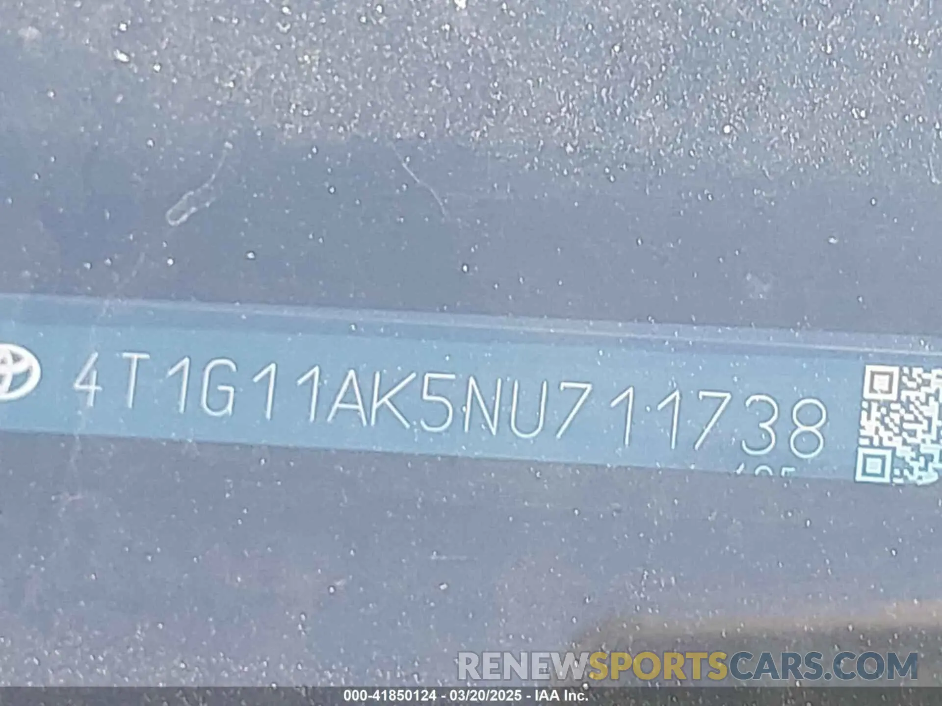17 fotografías del automóvil dañado 4T1G11AK5NU711738 TOYOTA CAMRY 2022