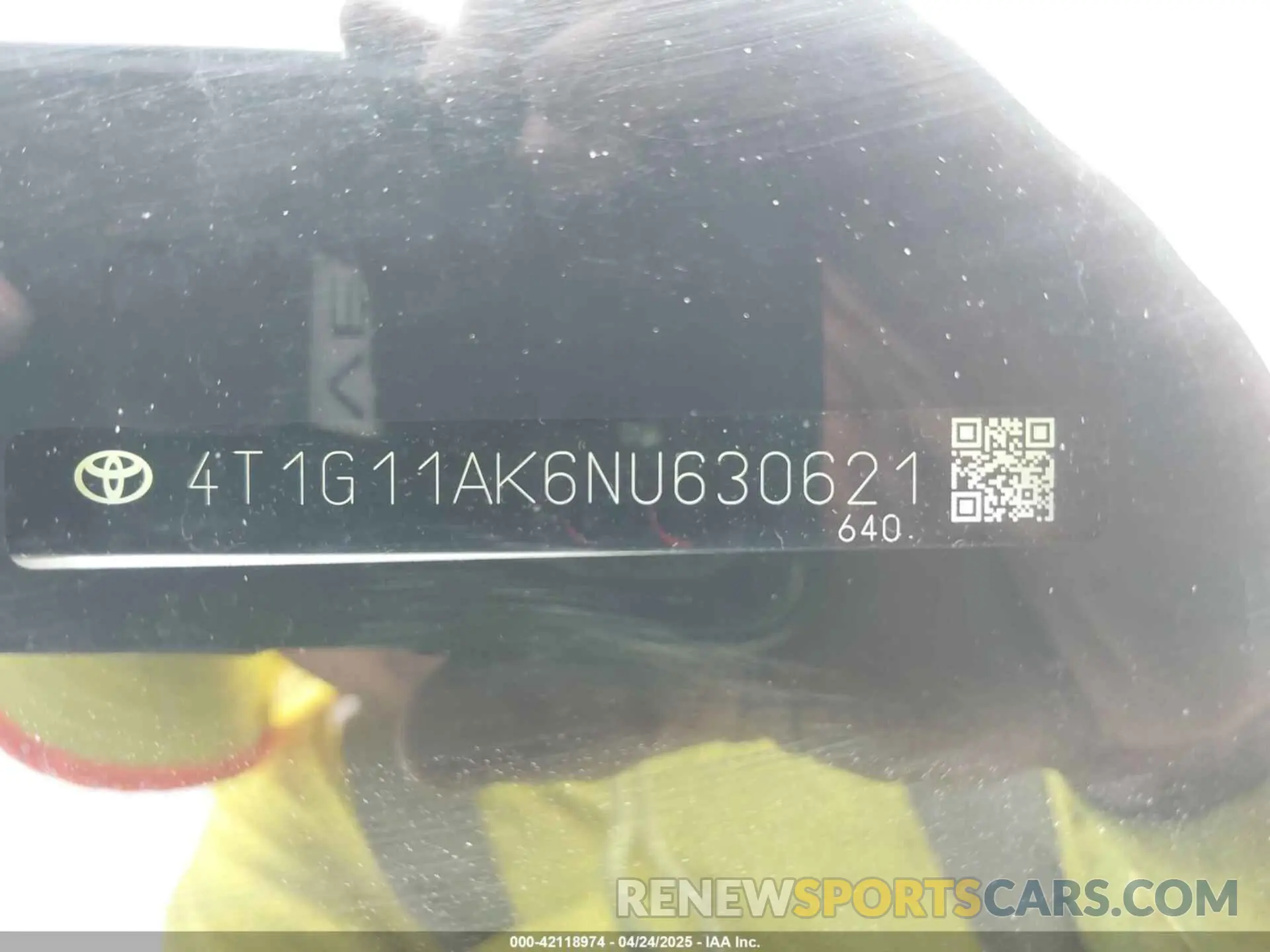 9 fotografías del automóvil dañado 4T1G11AK6NU630621 TOYOTA CAMRY 2022