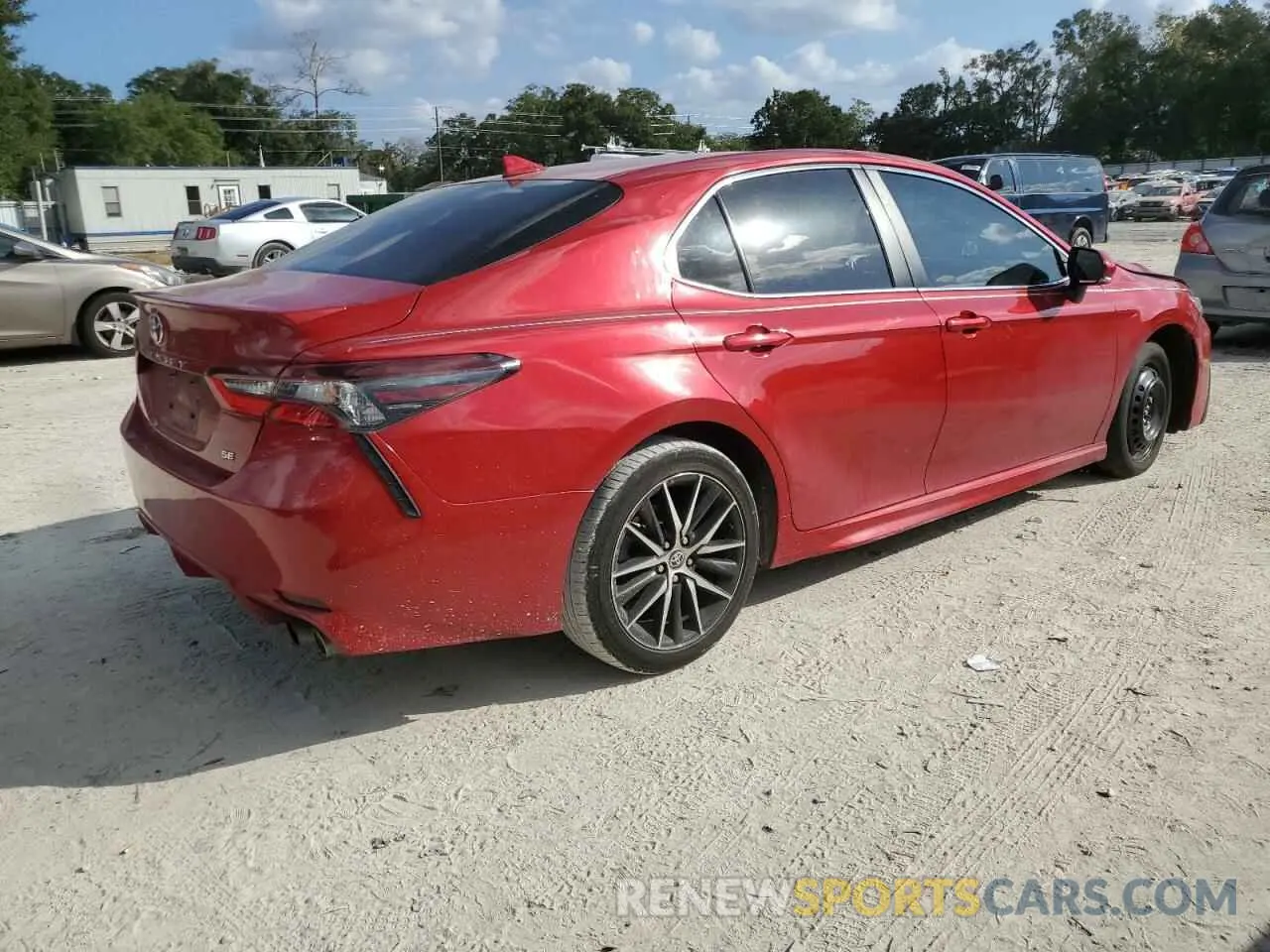 3 fotografías del automóvil dañado 4T1G11AK9NU047136 TOYOTA CAMRY 2022