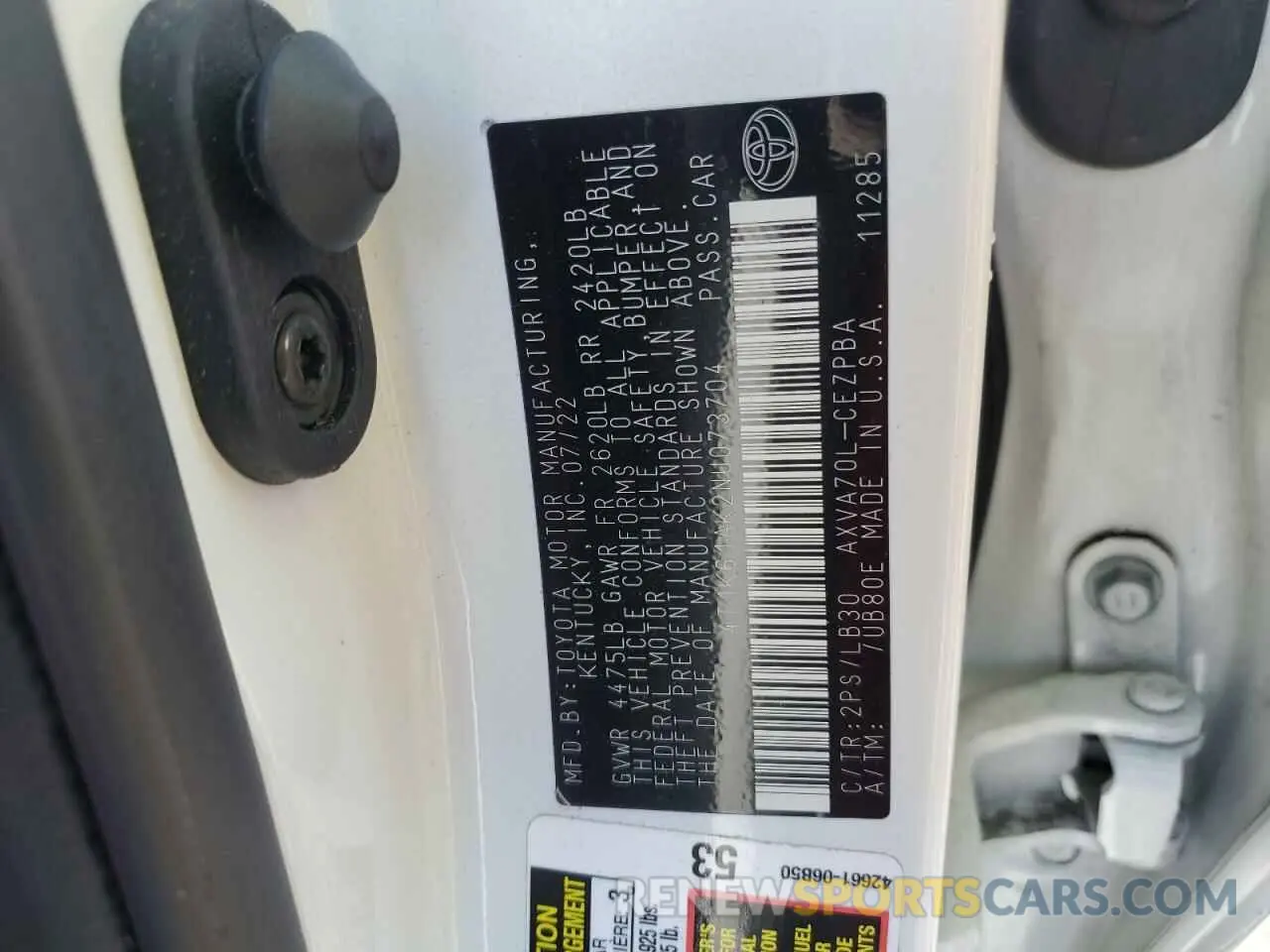 14 fotografías del automóvil dañado 4T1K61AK2NU073704 TOYOTA CAMRY 2022