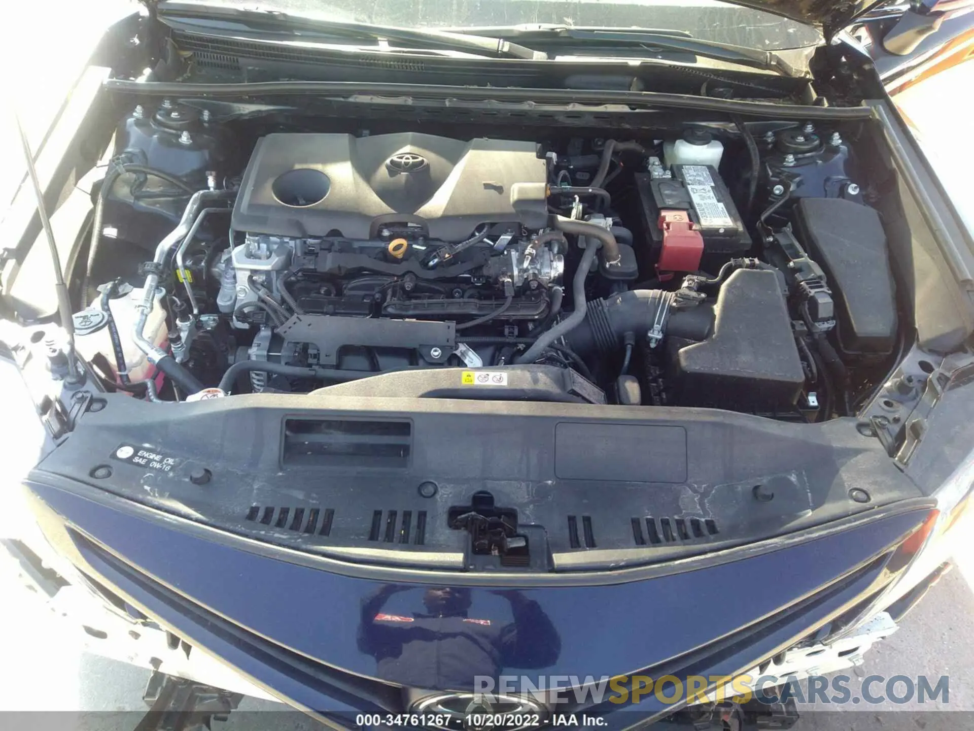 10 fotografías del automóvil dañado 4T1K61AK3NU075414 TOYOTA CAMRY 2022