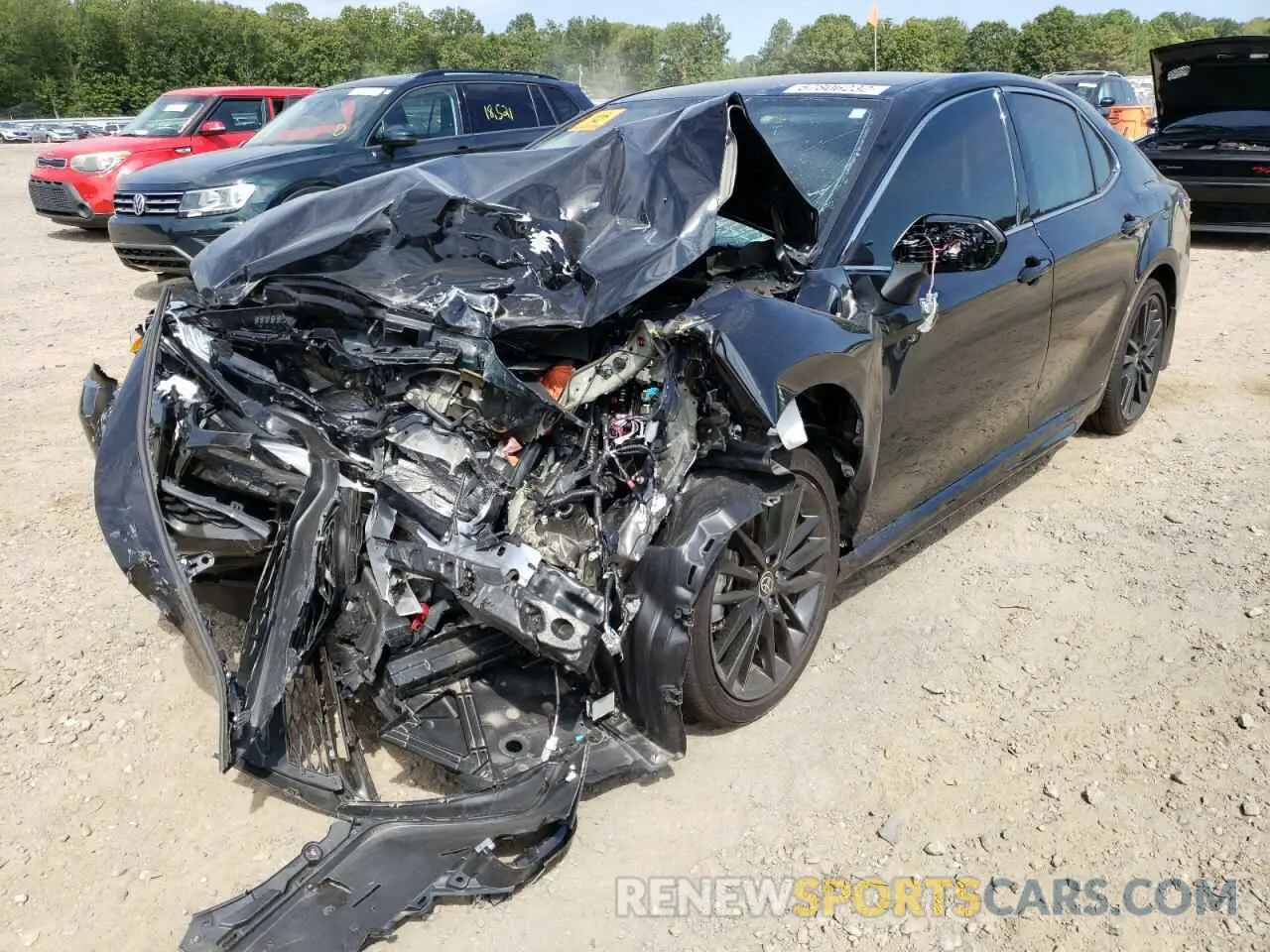 2 fotografías del automóvil dañado 4T1K61AK5NU016591 TOYOTA CAMRY 2022