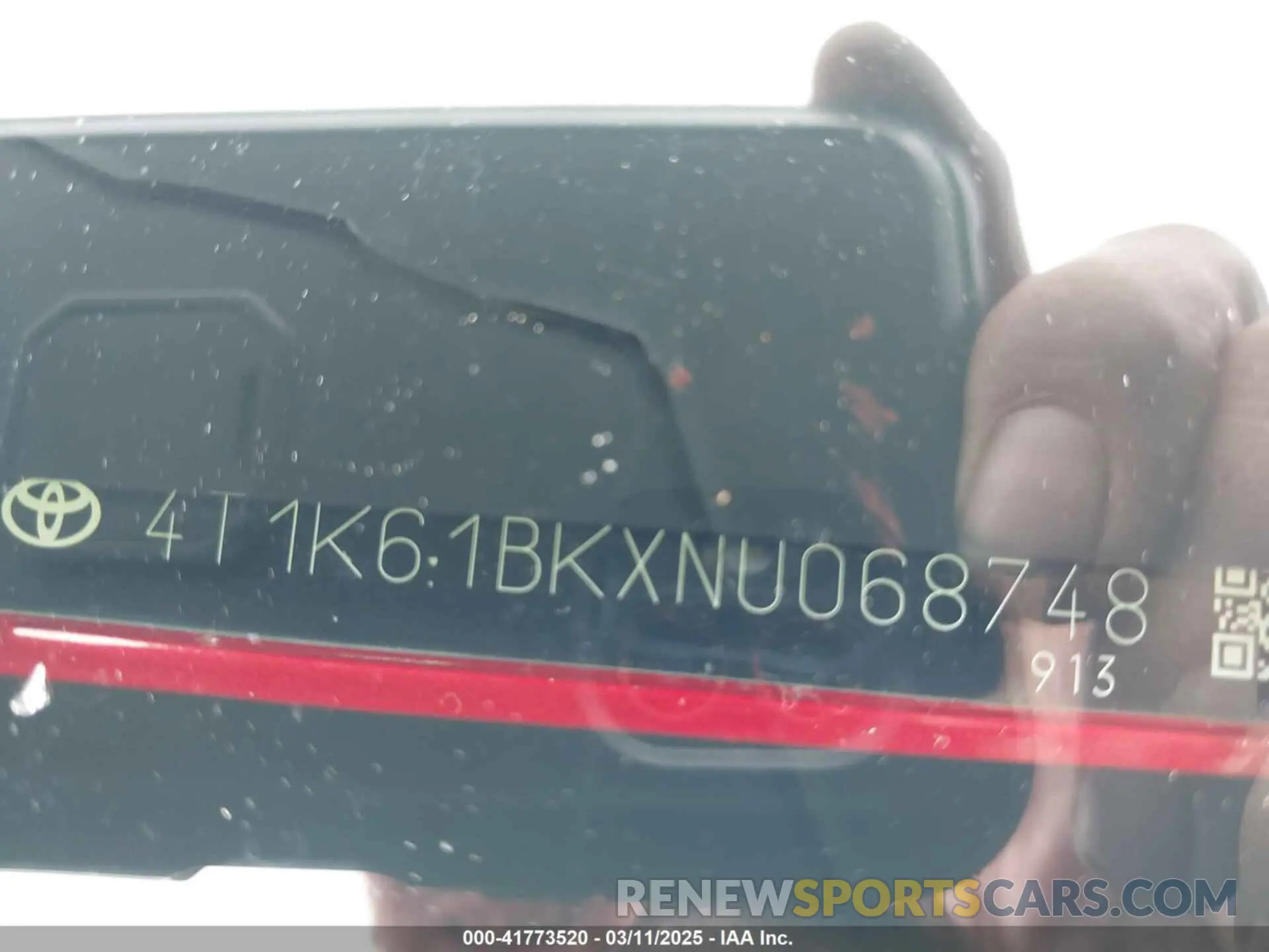 9 fotografías del automóvil dañado 4T1K61BKXNU068748 TOYOTA CAMRY 2022