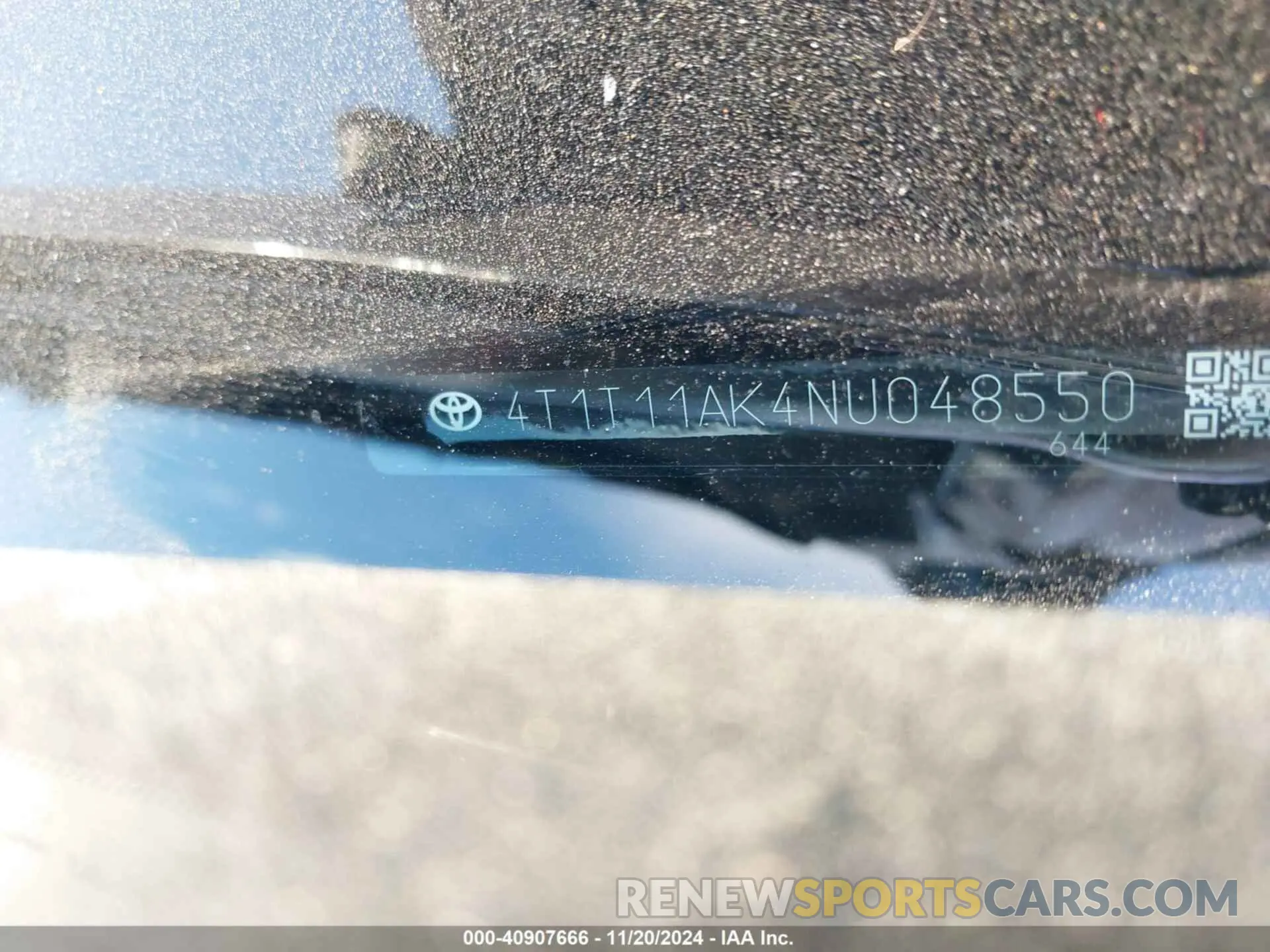 9 fotografías del automóvil dañado 4T1T11AK4NU048550 TOYOTA CAMRY 2022