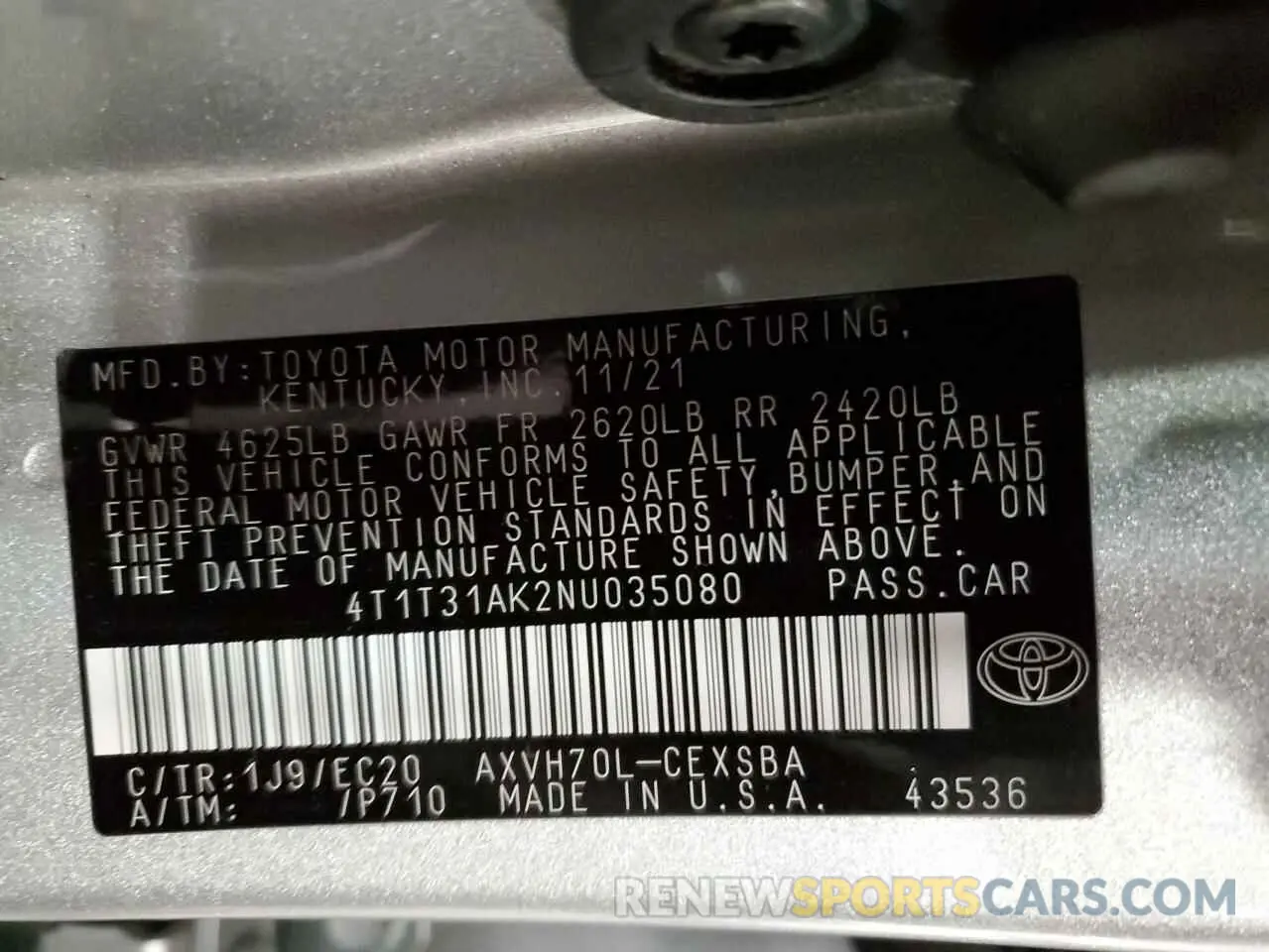 13 fotografías del automóvil dañado 4T1T31AK2NU035080 TOYOTA CAMRY 2022