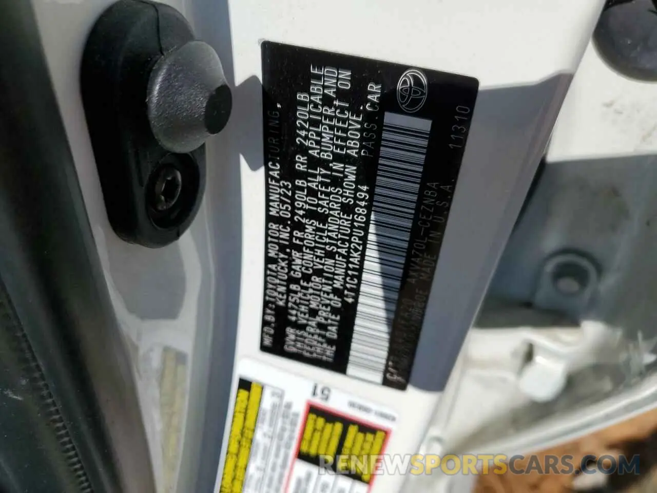 13 fotografías del automóvil dañado 4T1C11AK2PU168494 TOYOTA CAMRY 2023