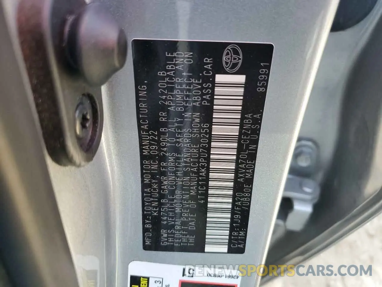 13 fotografías del automóvil dañado 4T1C11AK3PU730256 TOYOTA CAMRY 2023