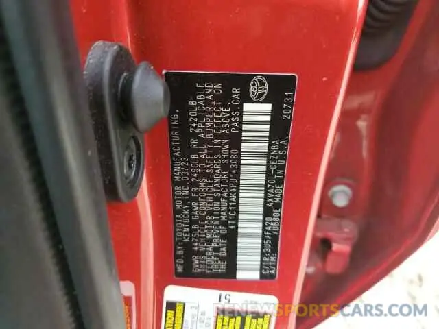 13 fotografías del automóvil dañado 4T1C11AK4PU143080 TOYOTA CAMRY 2023