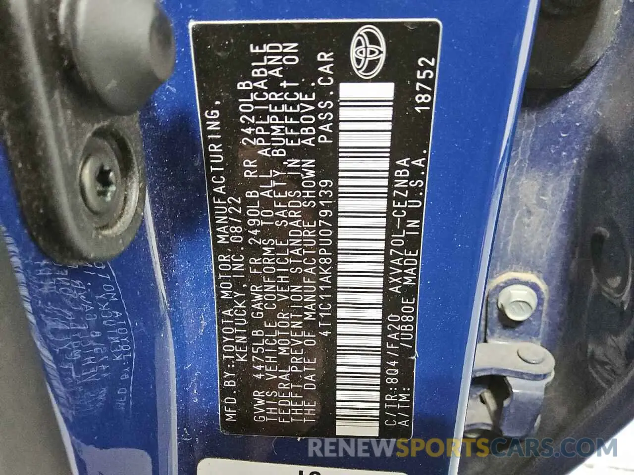 13 fotografías del automóvil dañado 4T1C11AK8PU079139 TOYOTA CAMRY 2023