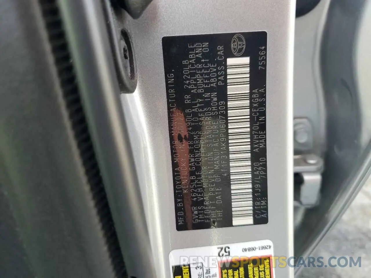 13 fotografías del automóvil dañado 4T1F31AK9PU607309 TOYOTA CAMRY 2023
