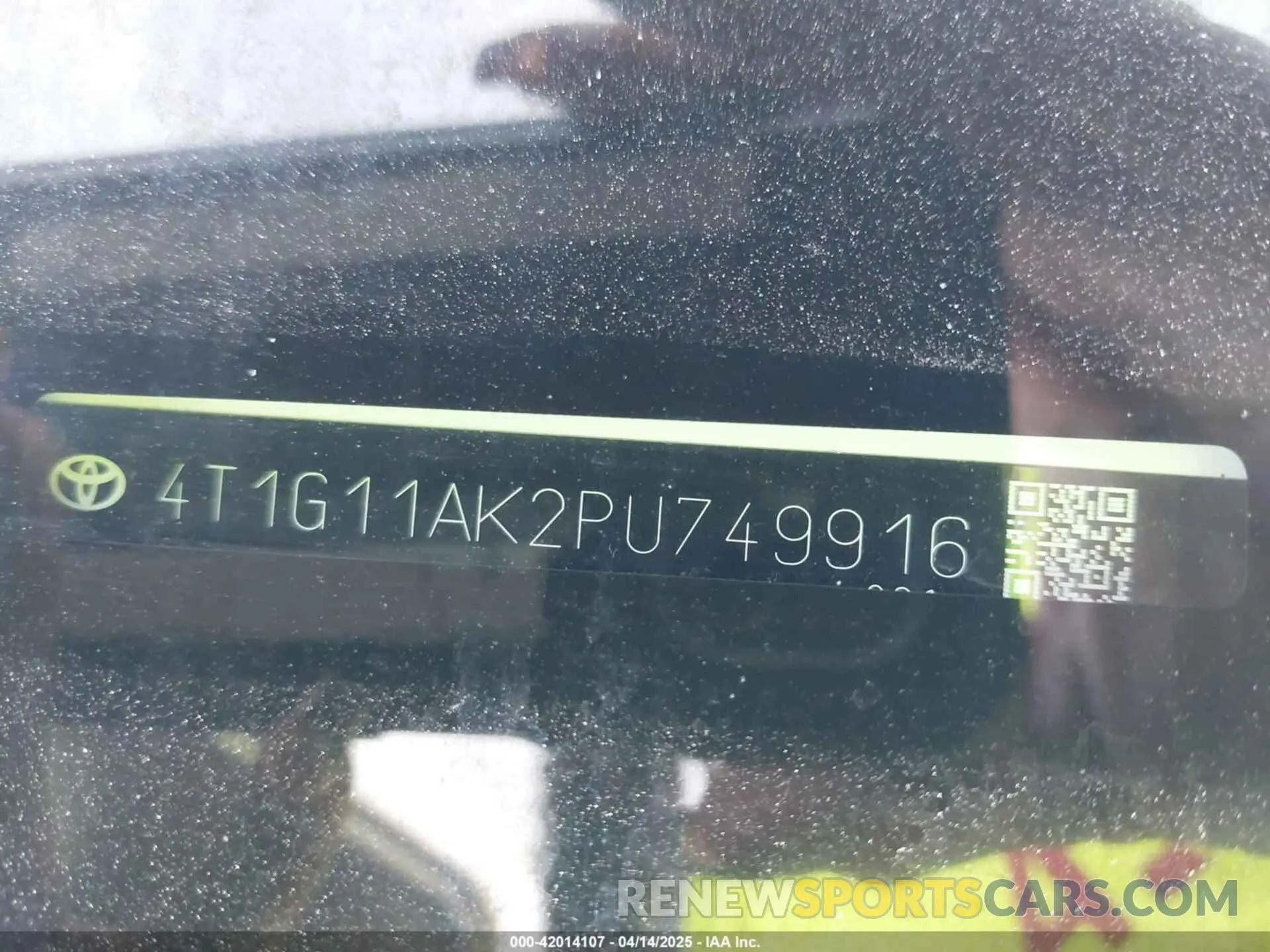 9 fotografías del automóvil dañado 4T1G11AK2PU749916 TOYOTA CAMRY 2023
