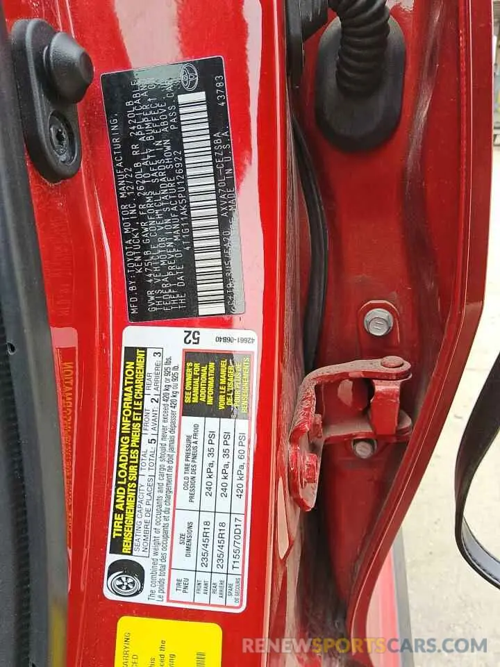 12 fotografías del automóvil dañado 4T1G11AK5PU126922 TOYOTA CAMRY 2023