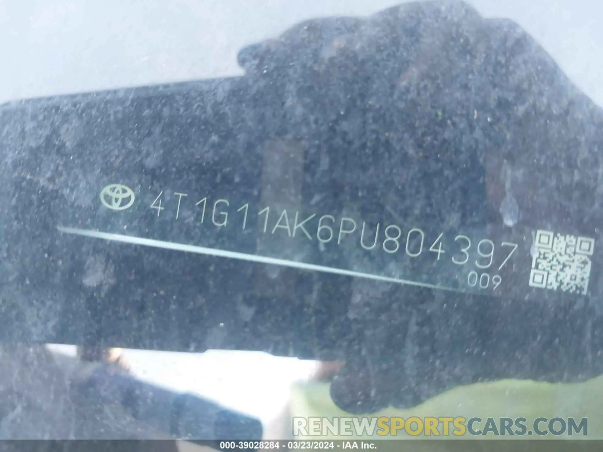 9 fotografías del automóvil dañado 4T1G11AK6PU804397 TOYOTA CAMRY 2023
