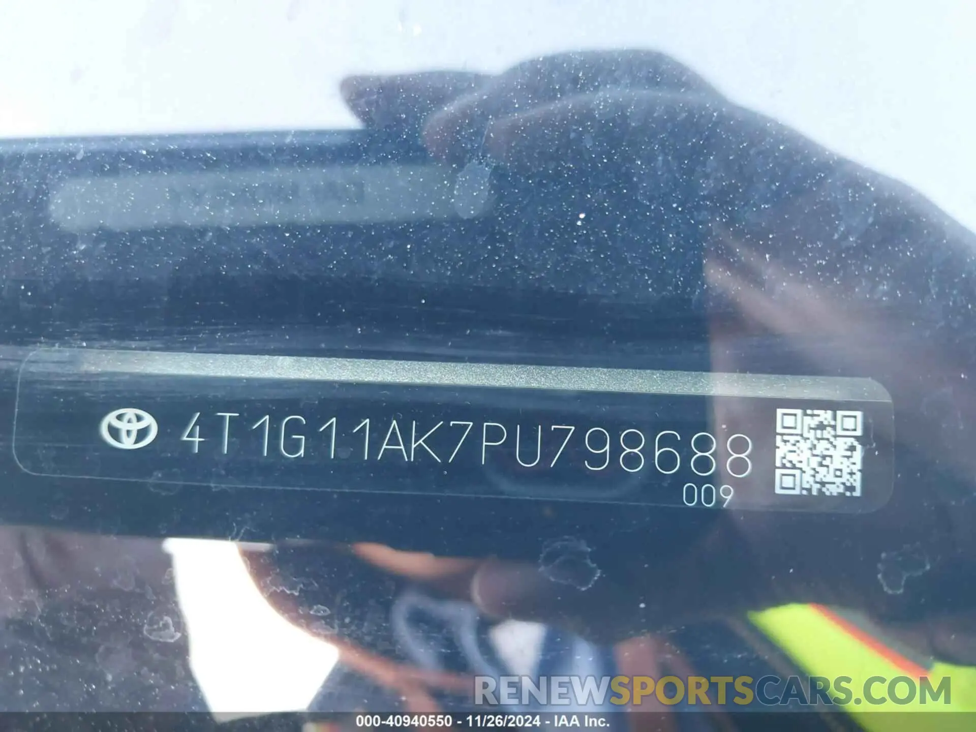 9 fotografías del automóvil dañado 4T1G11AK7PU798688 TOYOTA CAMRY 2023