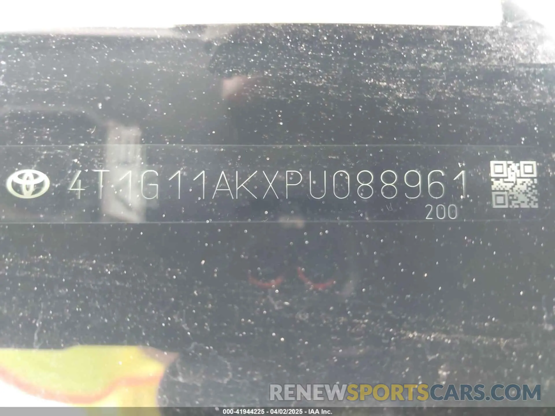 9 fotografías del automóvil dañado 4T1G11AKXPU088961 TOYOTA CAMRY 2023