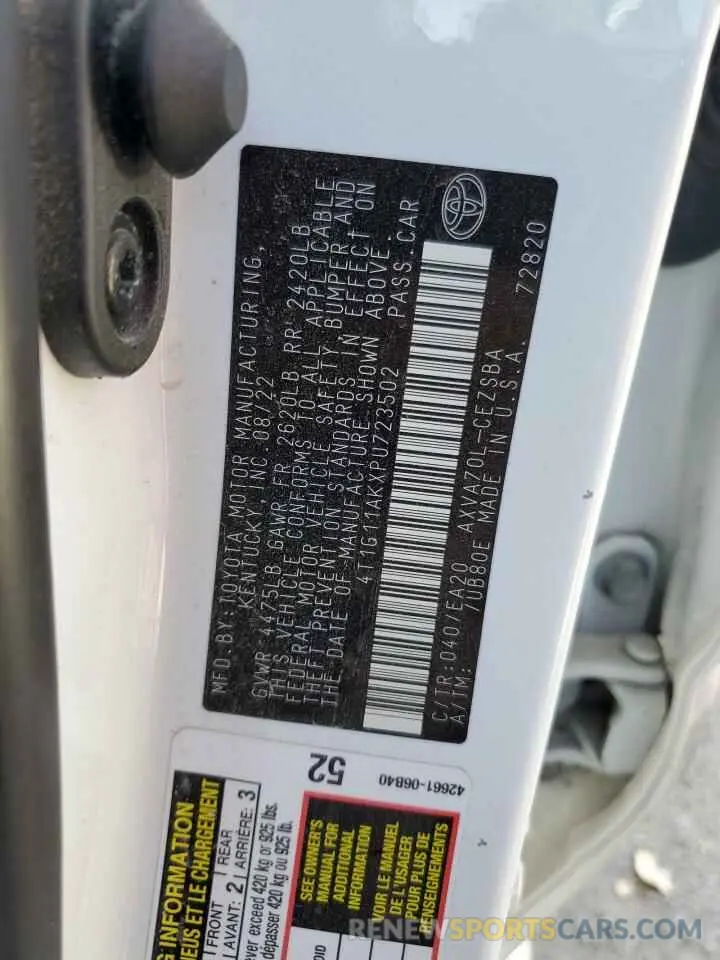 13 fotografías del automóvil dañado 4T1G11AKXPU723502 TOYOTA CAMRY 2023