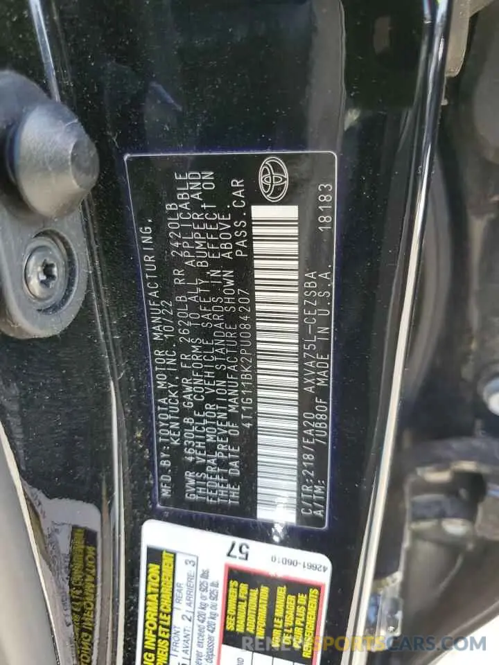 13 fotografías del automóvil dañado 4T1G11BK2PU084207 TOYOTA CAMRY 2023