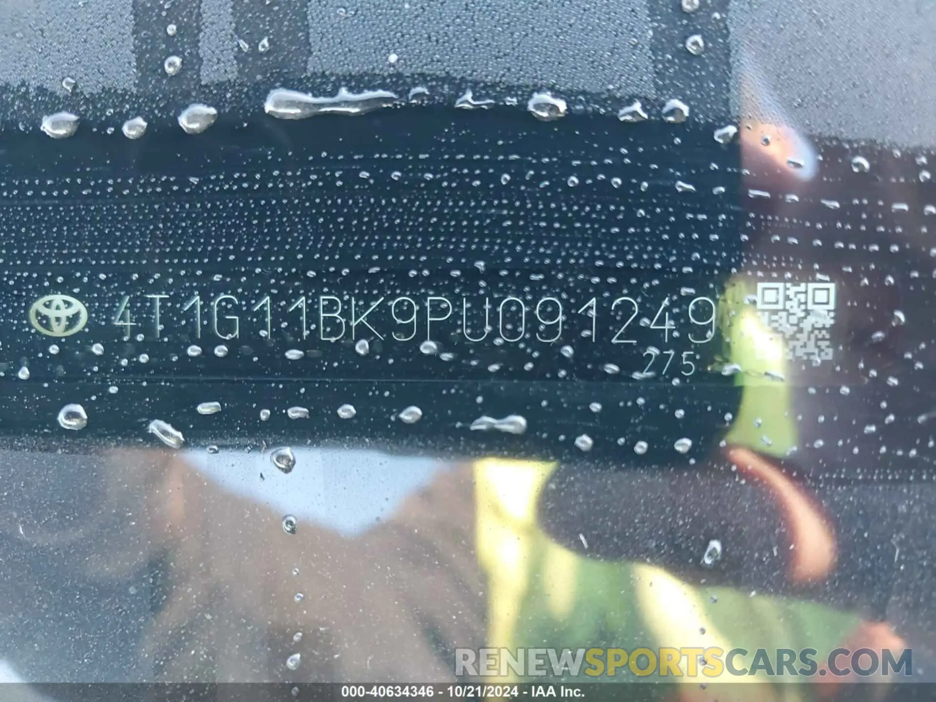 9 fotografías del automóvil dañado 4T1G11BK9PU091249 TOYOTA CAMRY 2023
