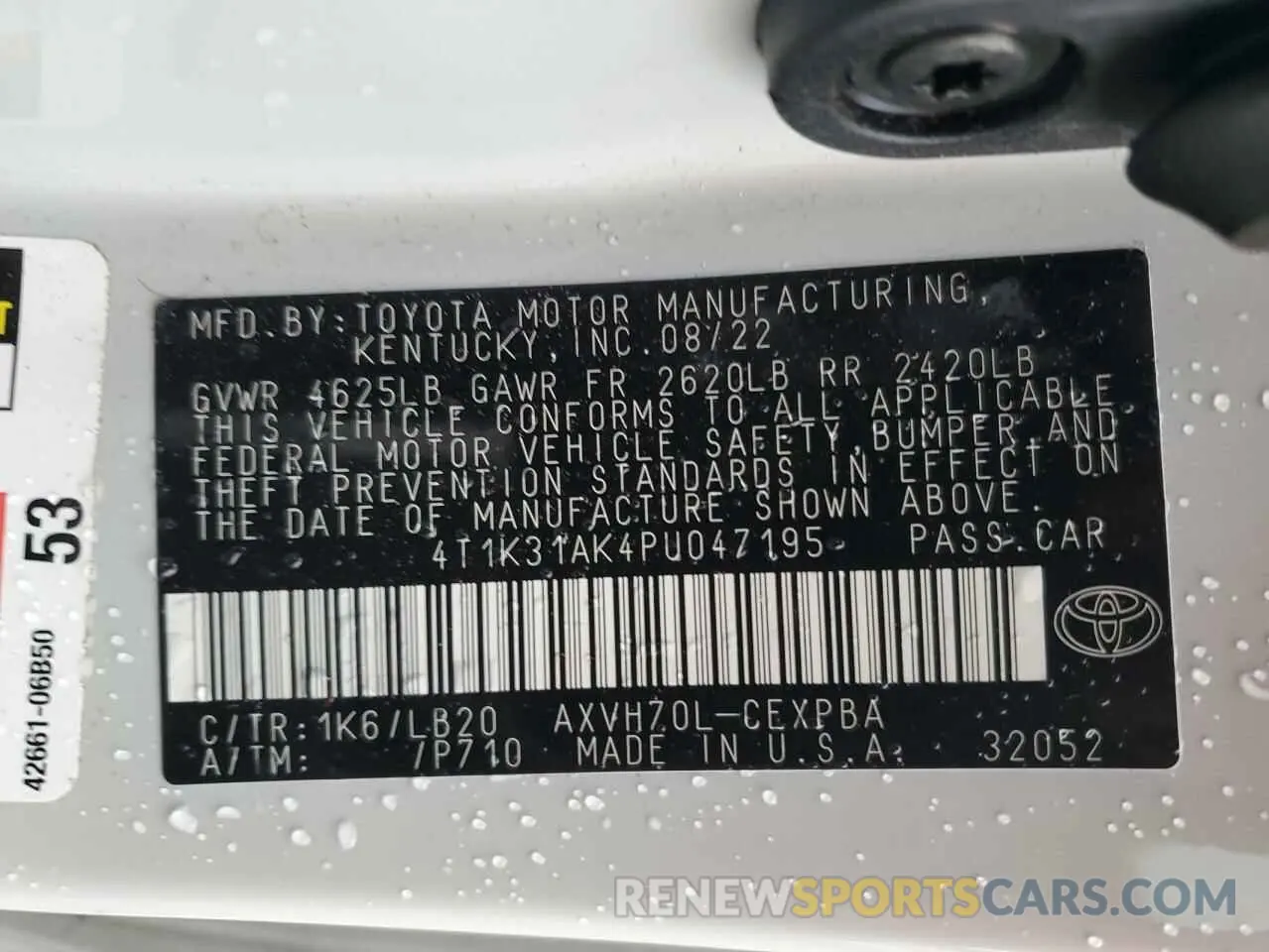 13 fotografías del automóvil dañado 4T1K31AK4PU047195 TOYOTA CAMRY 2023