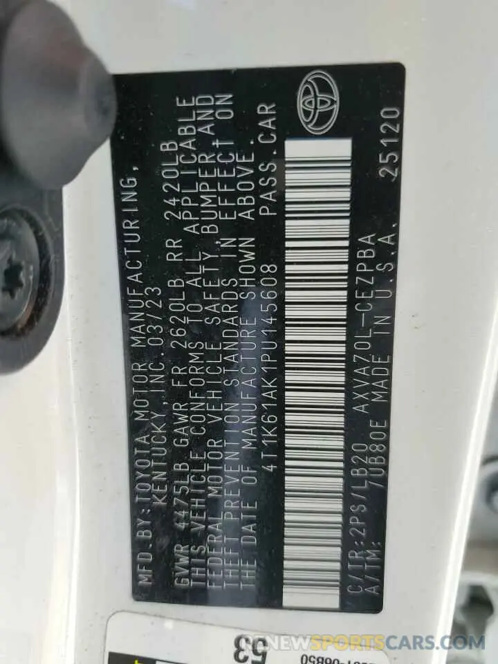 13 fotografías del automóvil dañado 4T1K61AK1PU145608 TOYOTA CAMRY 2023