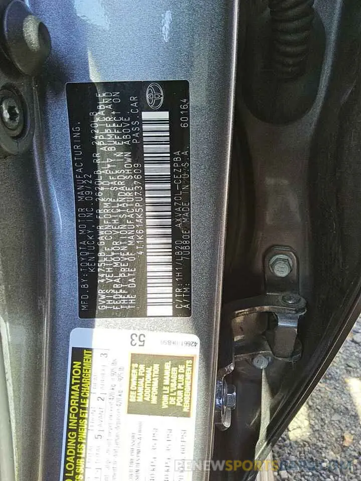 13 fotografías del automóvil dañado 4T1K61AK5PU737609 TOYOTA CAMRY 2023